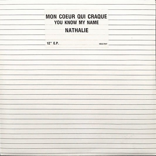 Rectangle Triangle Mon Coeur Qui Craque / You Know My Name album cover featuring abstract heart and text design.
