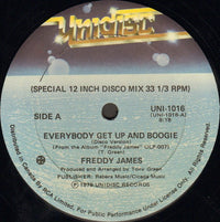 Rectangle Triangle Everybody Get Up And Boogie disco vinyl record cover with colorful artwork and bold typography.
