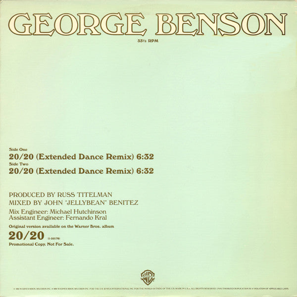 20/20 (Extended Dance Remix) George Benson