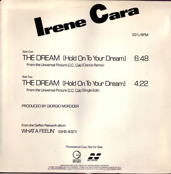 The Dream (Hold On To Your Dream) Irene Cara