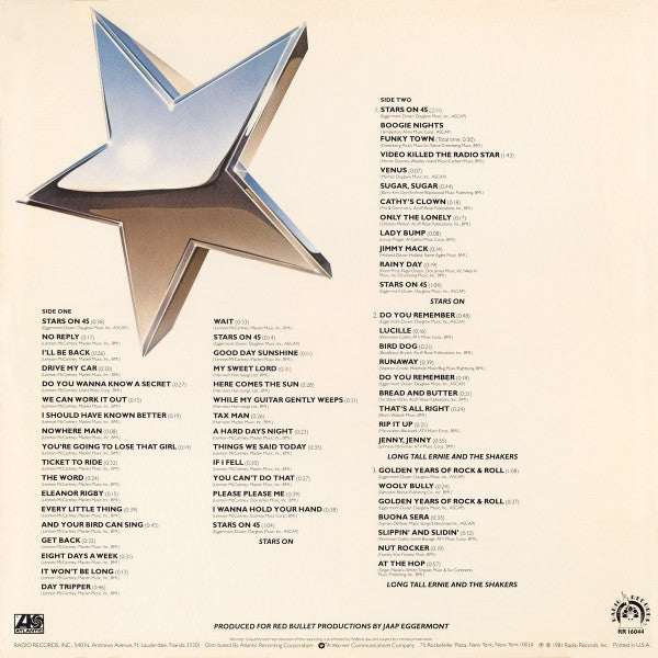 Stars On Long Play Stars On 45,Long Tall Ernie And The Shakers