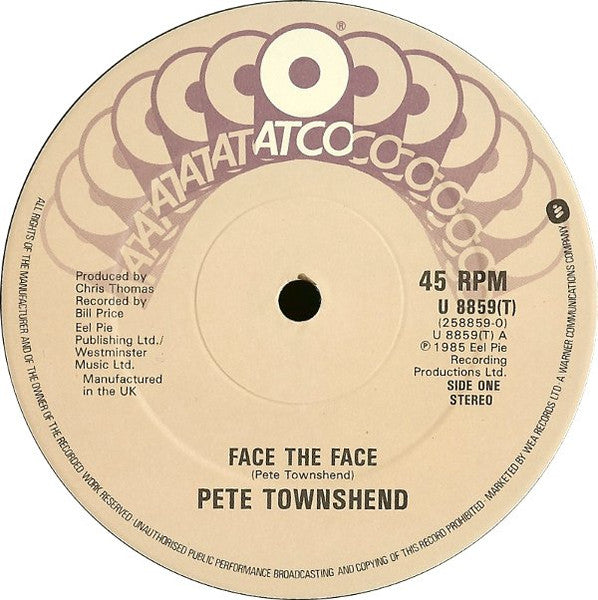 Face The Face Pete Townshend