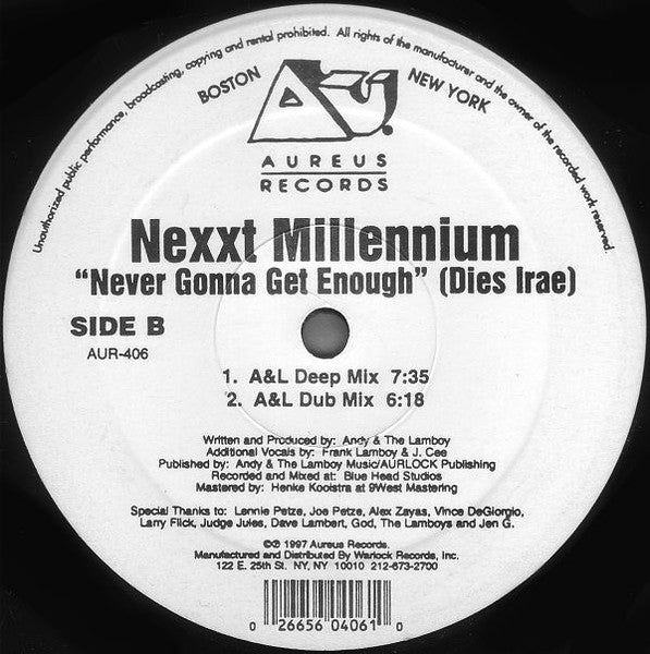 Never Gonna Get Enough (Dies Irae) Nexxt Millennium