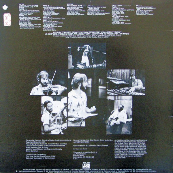Mystical Adventures Jean-Luc Ponty