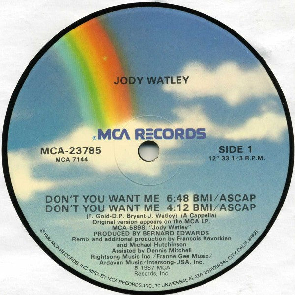 Don't You Want Me Jody Watley