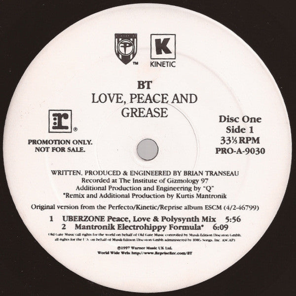 Love, Peace And Grease BT
