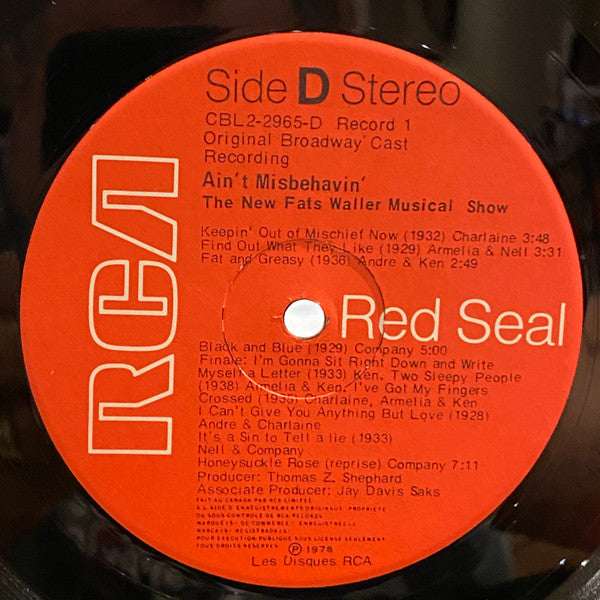 Ain't Misbehavin': The New Fats Waller Musical Show | Rectangle Triangle  