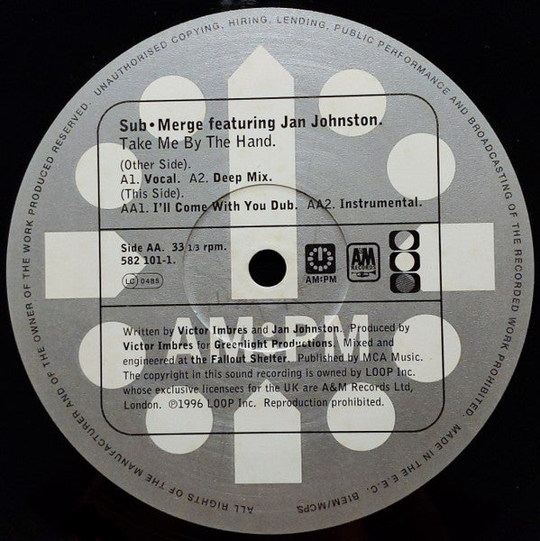 Take Me By The Hand (Original Mixes) Sub•Merge,Jan Johnston
