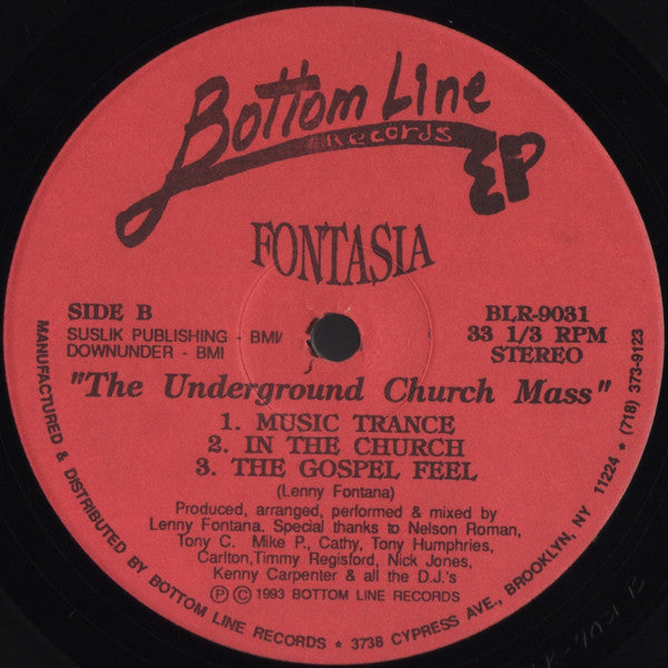 The Underground Church Mass EP Fontasia