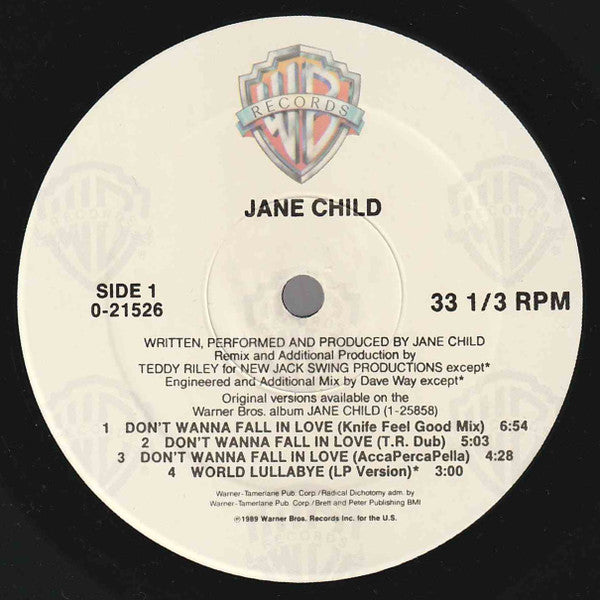 Don't Wanna Fall In Love Jane Child