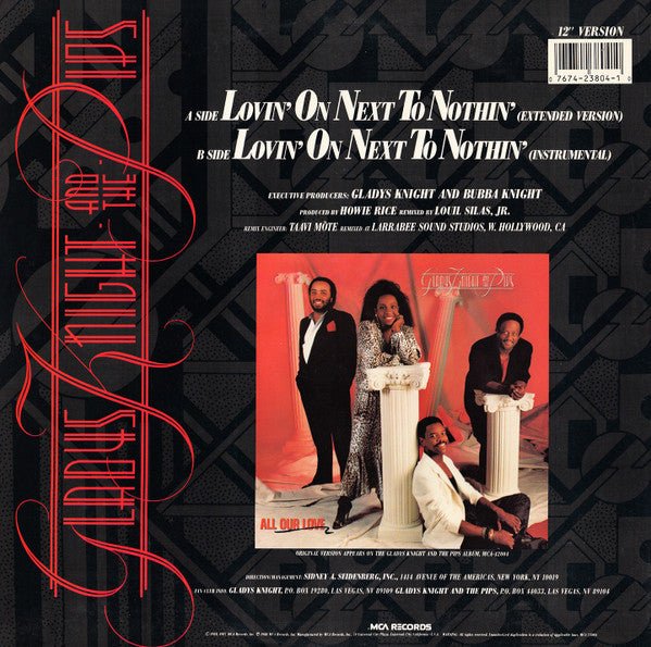 Lovin' On Next To Nothin'  (12" Version) Gladys Knight And The Pips