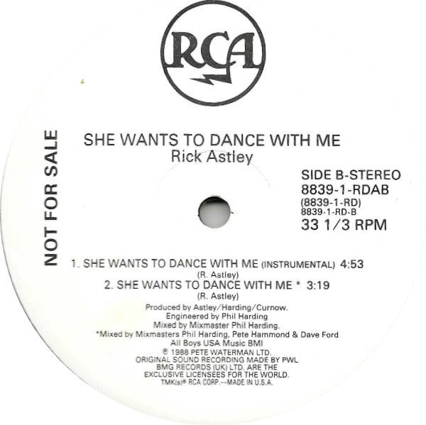 She Wants To Dance With Me 2 Rick Astley