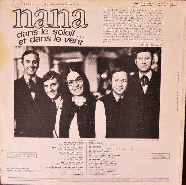 Dans Le Soleil Et Dans Le Vent Nana Mouskouri