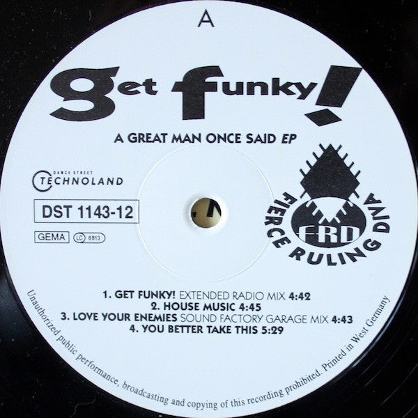 Get Funky (A Great Man Once Said EP) | Rectangle Triangle  
