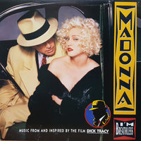 Rectangle Triangle album cover for "I'm Breathless" soundtrack from the Dick Tracy film, featuring colorful artwork and bold typography.