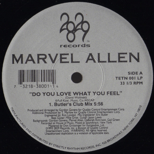 Do You Love What You Feel Marvel Allen