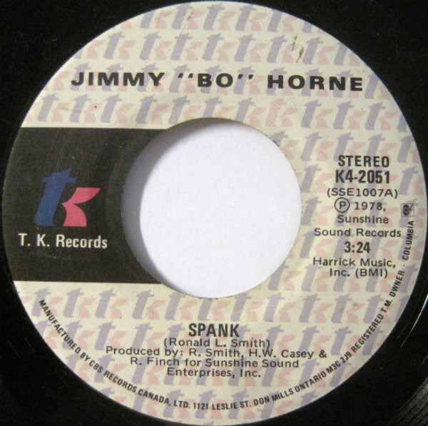 Jimmy "Bo" Horne - Spank / I Wanna Go Home With You