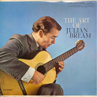 Cover image of "The Art Of Julian Bream" album by Rectangle Triangle, featuring a classical guitar and artistic design.