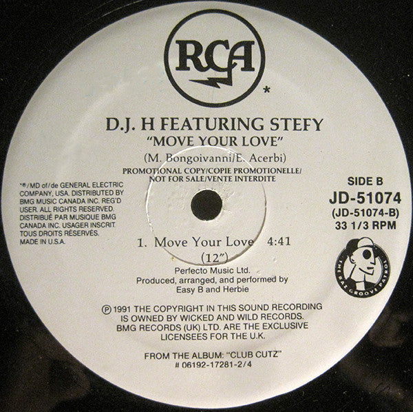 Rise Up '92 / Move Your Love The Parachute Club,DJ H. Feat. Stefy