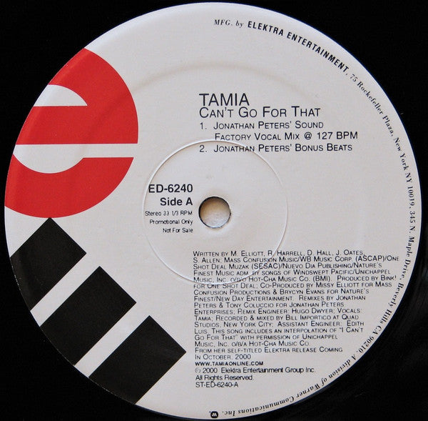 Tamia - Can't Go For That (Jonathan Peters Remix)