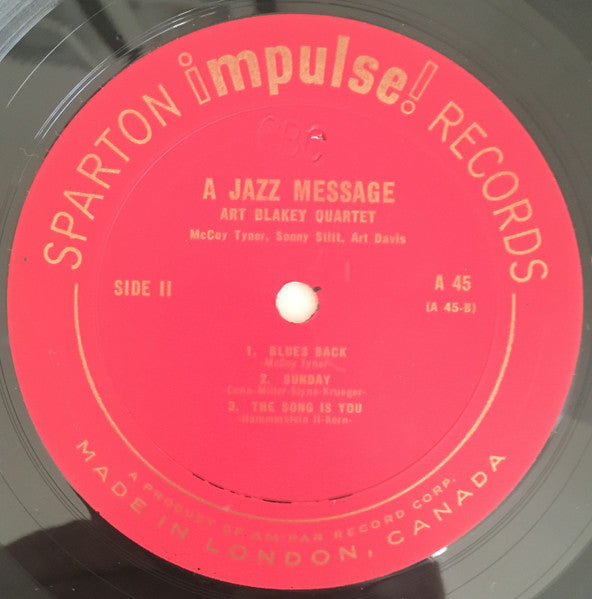 A Jazz Message Art Blakey Quartet