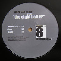 Rectangle Triangle The Eight Ball EP album cover with abstract geometric design in black and white.