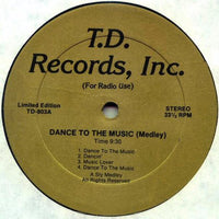 Rectangle Triangle's Dance To The Music (Medley) album cover featuring colorful abstract artwork and bold typography.