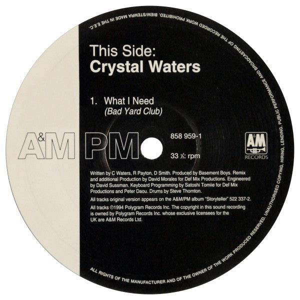 Ghetto Day / What I Need Crystal Waters