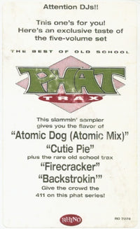Rectangle Triangle Phat Trax The Best Of Old School Sampler album cover featuring vibrant vintage-inspired artwork.