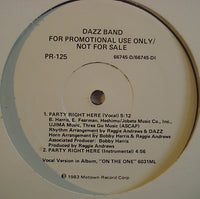 Dazz Band - Party Right Here / Bad Girl, 12" vinyl, on Motown (1983)