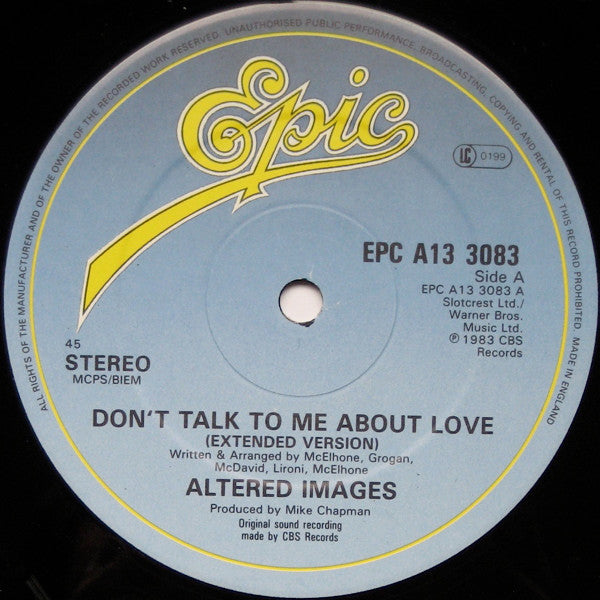 Don't Talk To Me About Love Altered Images