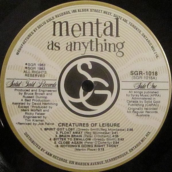 Creatures Of Leisure Mental As Anything
