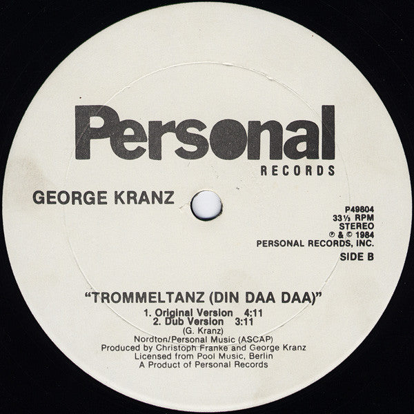 Trommeltanz (Din Daa Daa) George Kranz