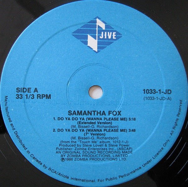 Do Ya Do Ya (Wanna Please Me) Samantha Fox