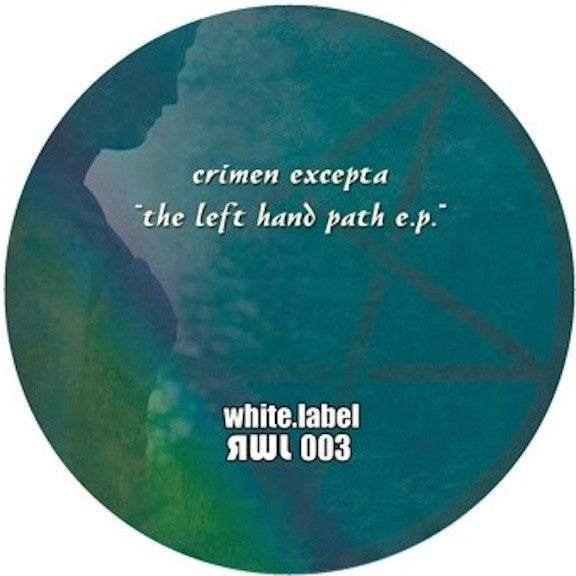 Rectangle Triangle The Left Hand Path E.P. album cover featuring dark, abstract artwork with bold black and white design elements.
