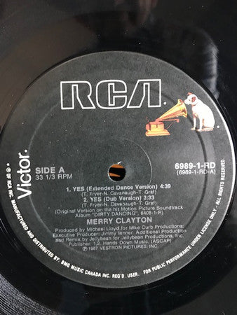 Yes / (I've Had) The Time Of My Life Merry Clayton,Bill Medley,Jennifer Warnes