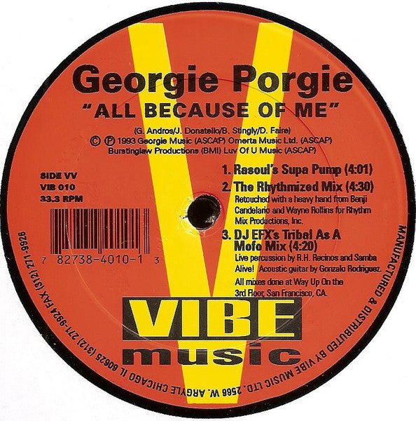 All Because Of Me (New Club Remixes) Georgie Porgie