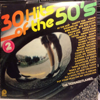 Vintage 1950s-themed music album cover titled "30 Hits Of The 50's" by Rectangle Triangle, featuring retro design elements.