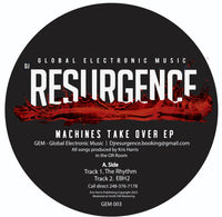 Rectangle Triangle Machines Take Over EP vinyl record cover with abstract geometric artwork and bold typography.
