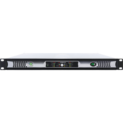Ashly NXP752 1U 2-Channel Multi-Mode Network Power Amplifier with Protea DSP Software Suite, AES3 Inputs, & Dante