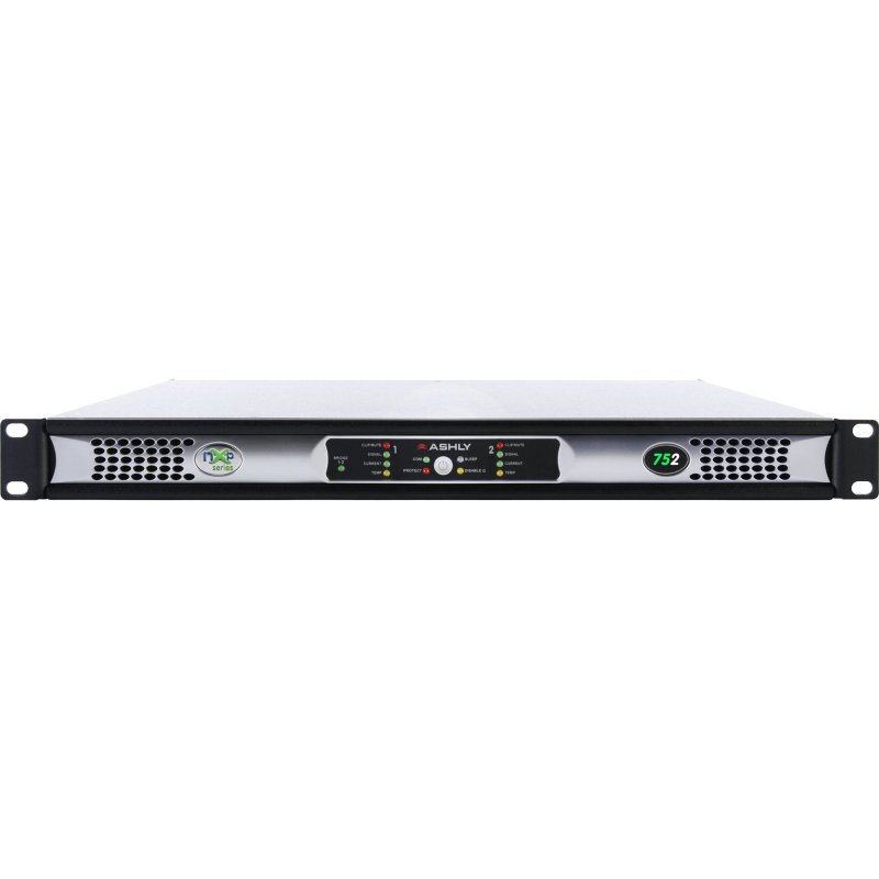 Ashly NXP752D 1U 2-Channel Multi-Mode Network Power Amplifier with Protea DSP Software Suite & Dante Digital Inter 