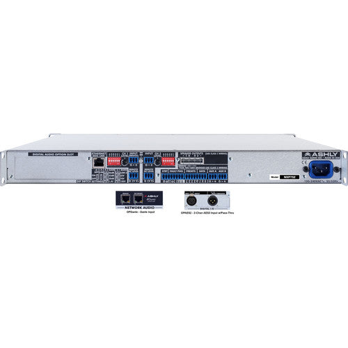 Ashly NXP752 1U 2-Channel Multi-Mode Network Power Amplifier with Protea DSP Software Suite, AES3 Inputs, & Dante 