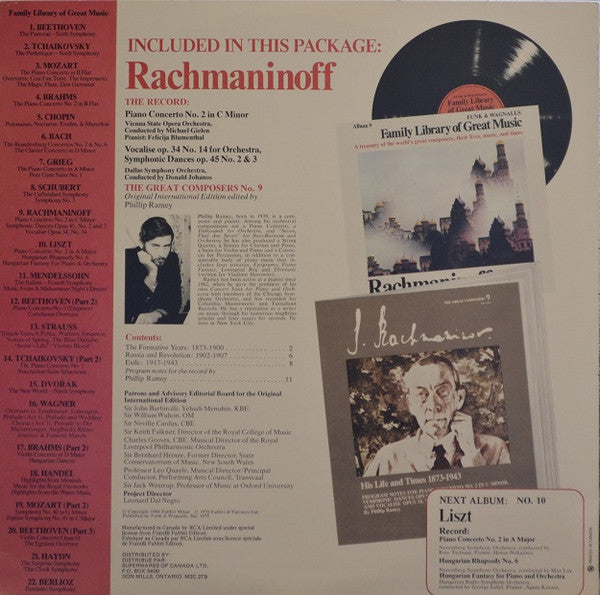 Piano Concerto No. 2 In C Minor / Symphonic Dances Opus 45, No. 2 And 3 / Vocalise Opus 34, No. 14 Sergei Vasilyevich Rachmaninoff