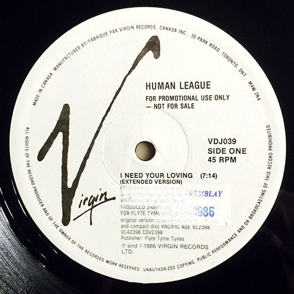 We Love You (Extended) / I Need Your Loving (Extended Version) 2 Orchestral Manoeuvres In The Dark,The Human League
