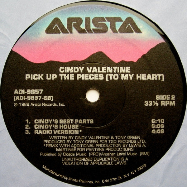 Pick Up The Pieces (To My Heart) Cindy Valentine