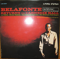 Rectangle Triangle Belafonte Returns To Carnegie Hall concert poster featuring vibrant vintage design and classic artist imagery.