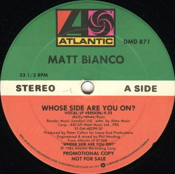 Whose Side Are You On? / Matt's Mood II Matt Bianco