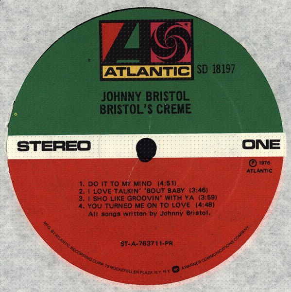 Bristol's Creme Johnny Bristol
