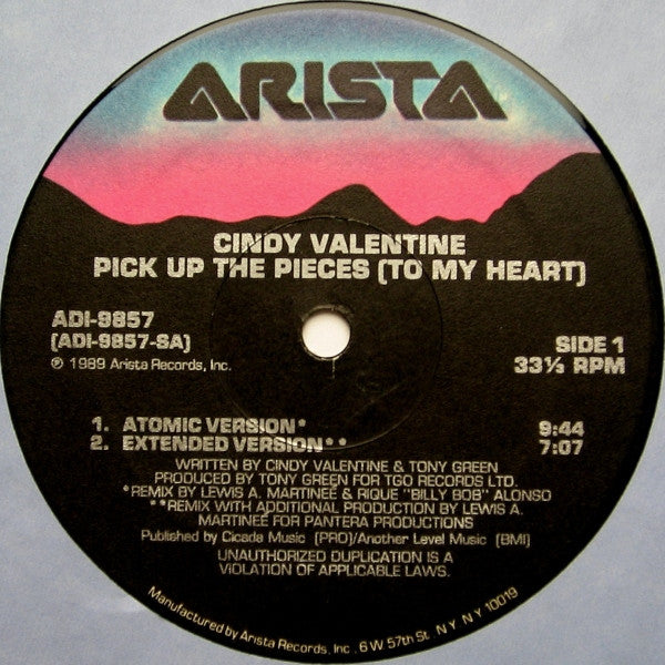 Pick Up The Pieces (To My Heart) Cindy Valentine
