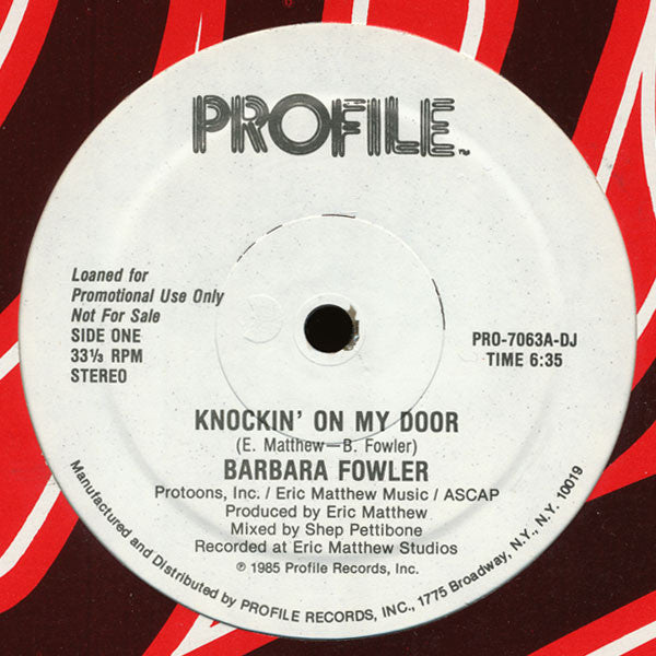 Knockin' On My Door Barbara Fowler
